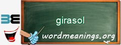 WordMeaning blackboard for girasol